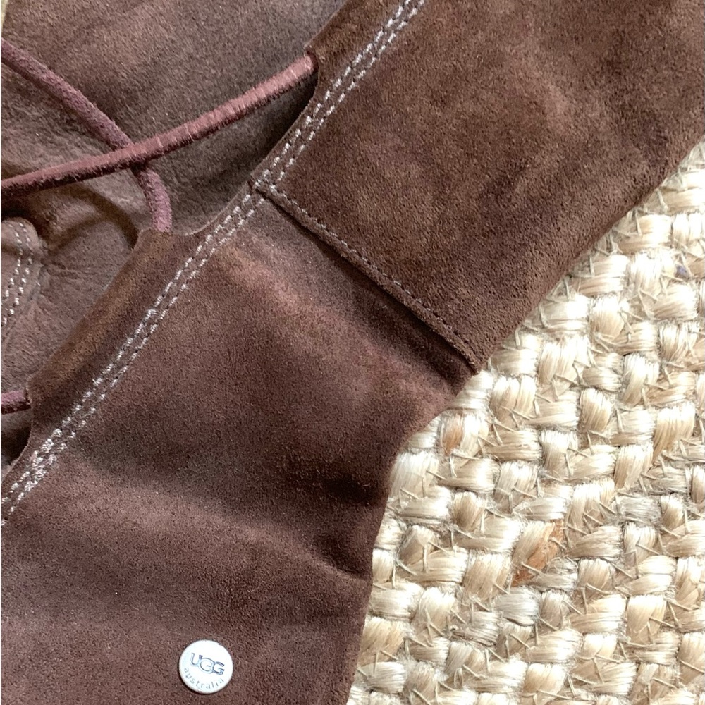 UGG Elsey Lace-up Suede Boots, Size 7 - Picture 2 of 8
